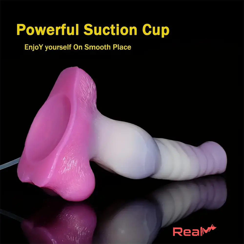 10.23in Fantasy Animal Dog Cock Knot Ejaculating Big Real Dildo Real Dildo