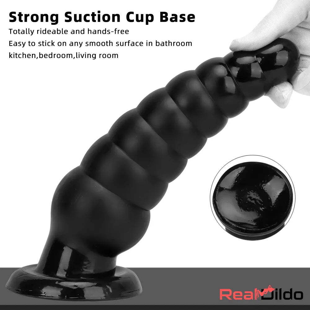 10.63in Realistic Big Silicone Black Dildo Butt Plug For Clit Expansion Real Dildo