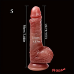 7.08in 8.27 Silicone Soft Real Dildo For Vagina Dilator With Sliding Skin - Real Dildo