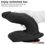 9.25in 10.23in Premium Soft Liquid Silicone Big Real Dildo For Women Clit Real Dildo
