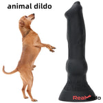 7.48in Silicone Soft Mixed Color Dog Cock Dildo For Sex Toy Orgasm Safety Real Dildo