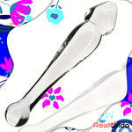 7.68in Unisex Glass Double Heads Dildo External Anal Opener Pleasure Toy Real Dildo