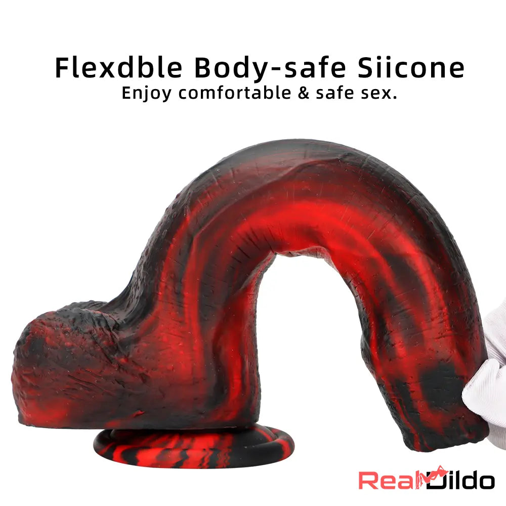 8.46in Large Uncut Silicone Soft Mixed Color Anal Dildo Adults Sex Toy Real Dildo