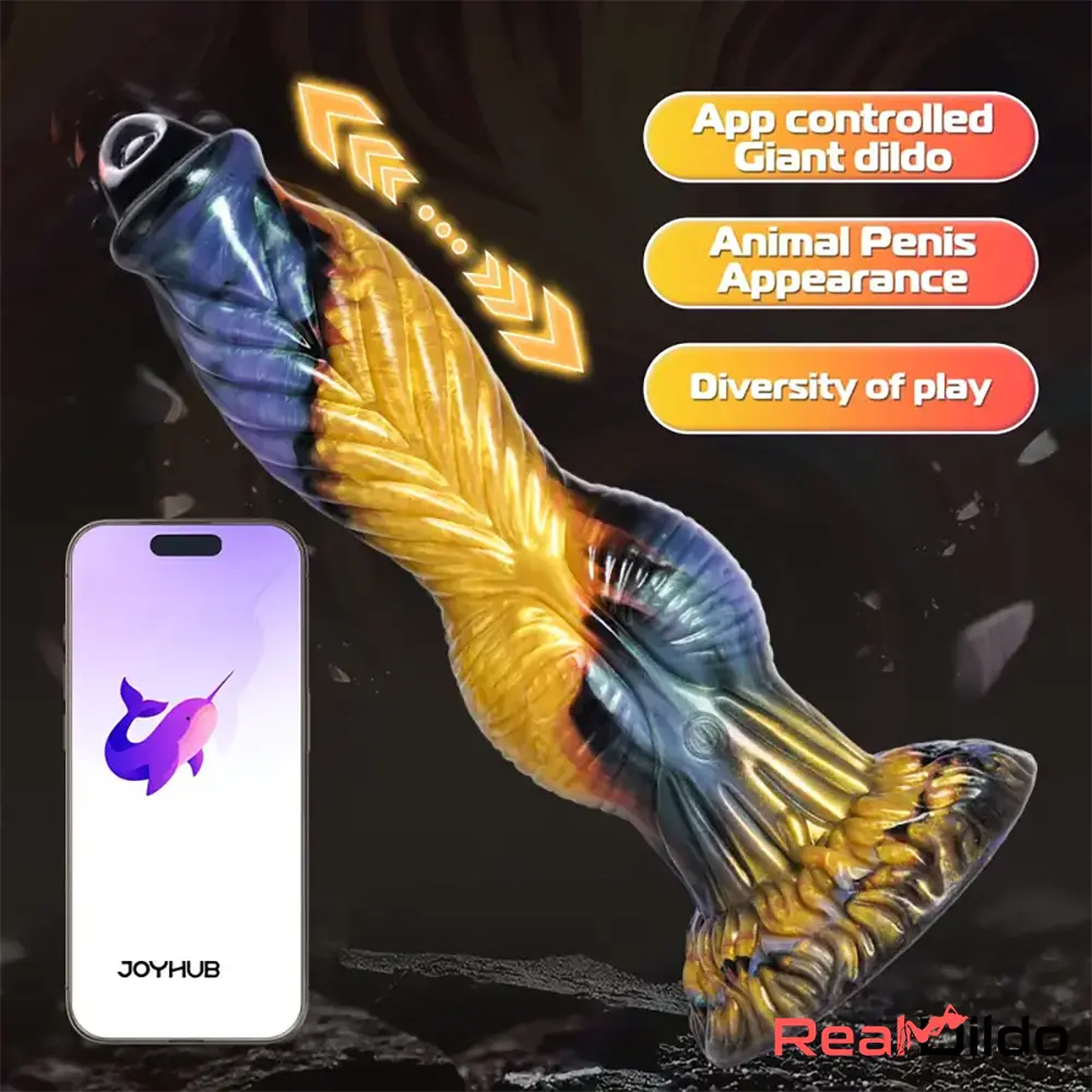 10.23in Soft Silicone Telescopic APP Control Monster Electric Dildo Real Dildo