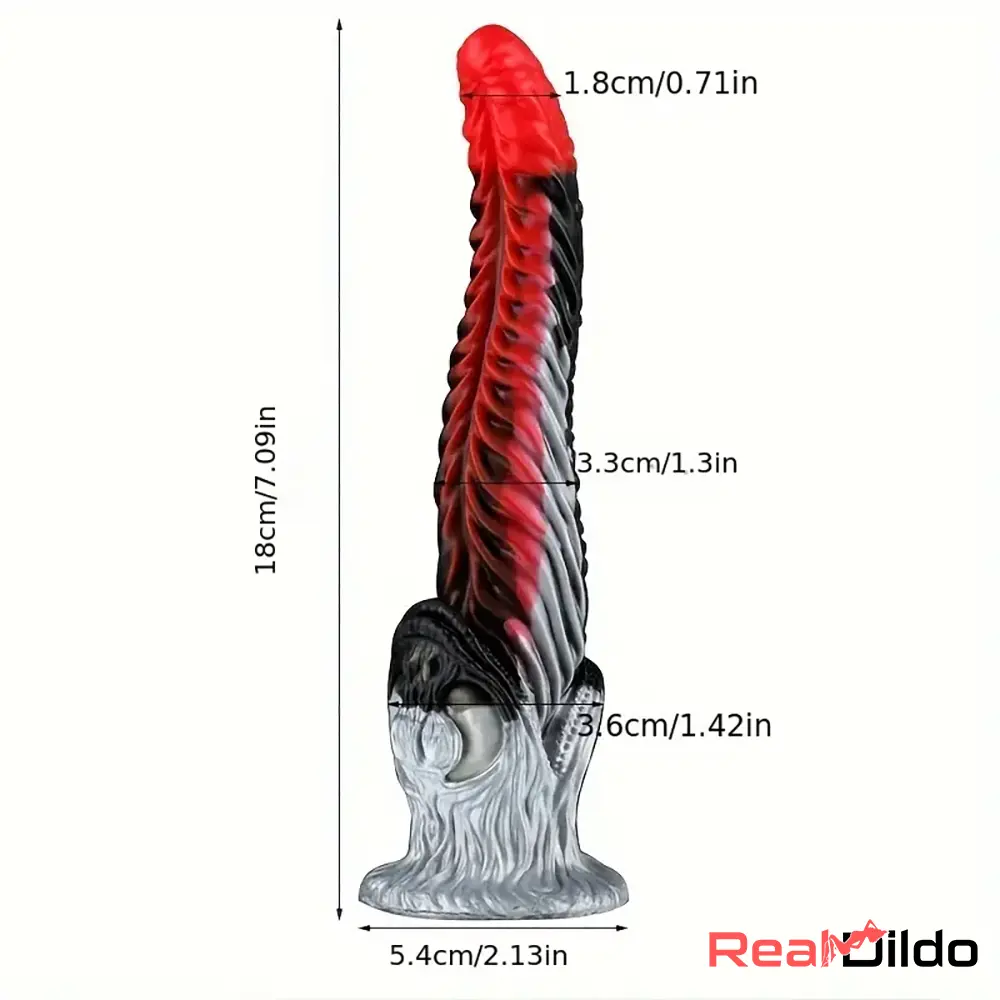 7.09in Silicone Flexible Monster Fantasy Dildo For Couples Lesbian G-Spot Real Dildo