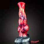 9.57in Animal Big Dog Silicone Soft Dildo With Strong Suction Pleasure Toy Real Dildo