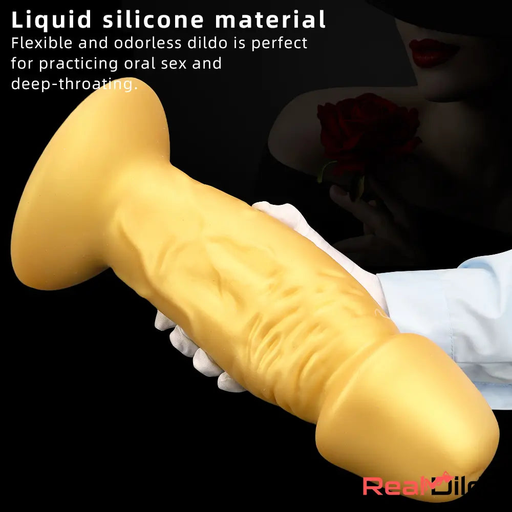 13.38in Super Long Big Silicone Soft Gold Dildo Vaginal Orgasm Masturbator Real Dildo