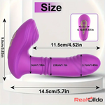 5.7in Automatic Thrusting Flapping Wearable Dildo G Spot Female Vibrator - Real Dildo