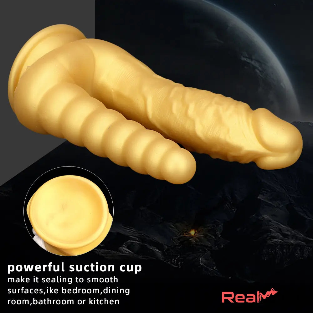 8.07in Silicone Big Soft Dildo Double Heads Dildo Butt Plug Orgasm Love Toy Real Dildo