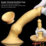 3.81in 7.48in Gold Silicone Soft Small Dog Dildo For Anal Vaginal Sex Love Real Dildo