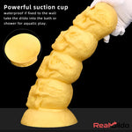 14.37in Large Soft Long Fantasy Silicone Scary Skull Thick Odd Dildo - Real Dildo