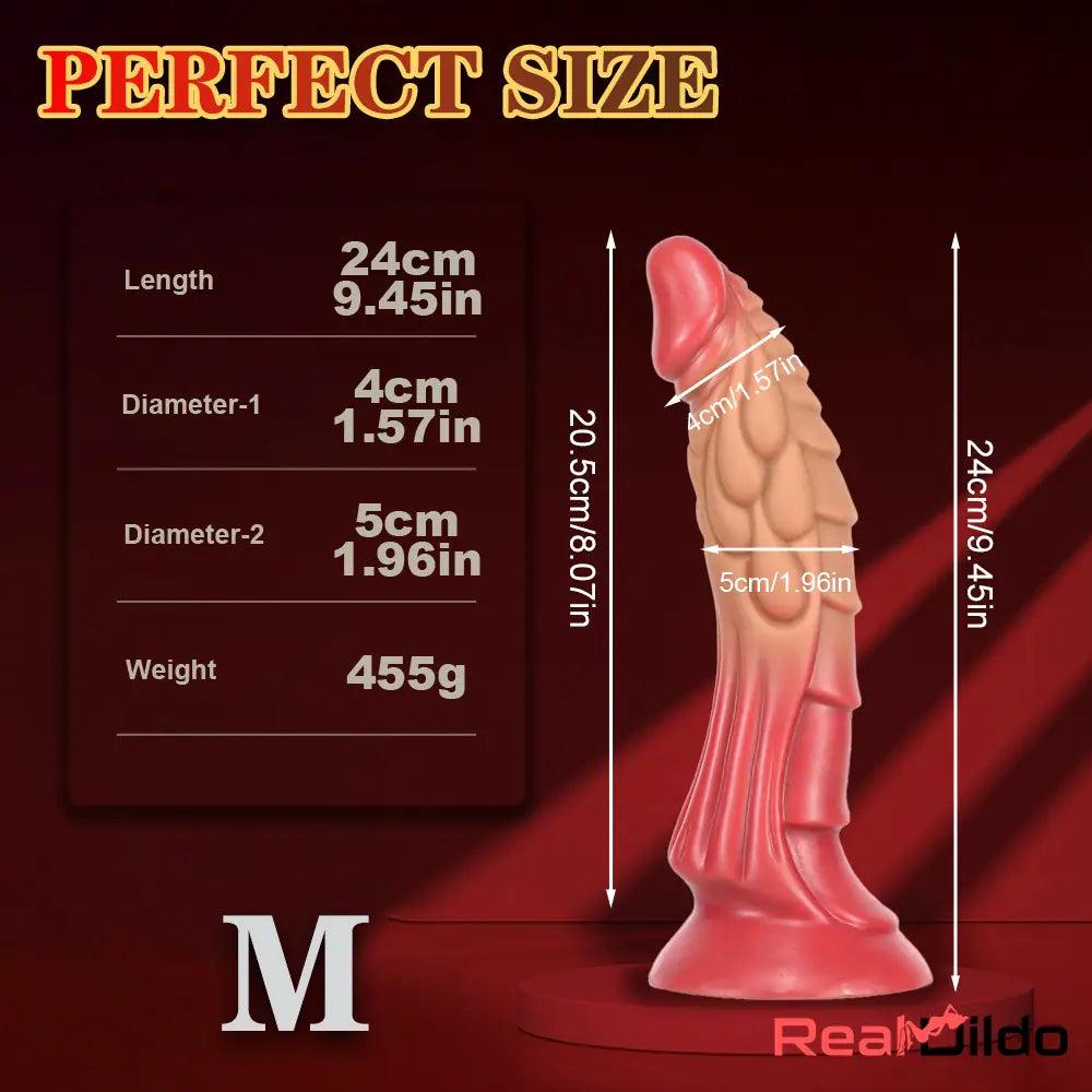 7.48in 9.45in 11.02in 13.38in Big Dragon Fantasy Silicone Soft Vaginal Dildo - Real Dildo