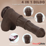 9.05in 4in1 Heating Thrusting Vibrating Rotation Remote Horse Discreet Dildo Real Dildo