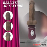 10.6in Large Vibrating Thrusting Big Silicone Soft Heated Dildo Machine Real Dildo