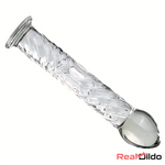 6.9in Clear Real Glass Crystal Dildo For G-Spot Male Female Masturbator - Real Dildo