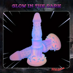 8.46in Fantasy Luminous Monster Silicone Soft Dildo Anal Opener Cock Real Dildo