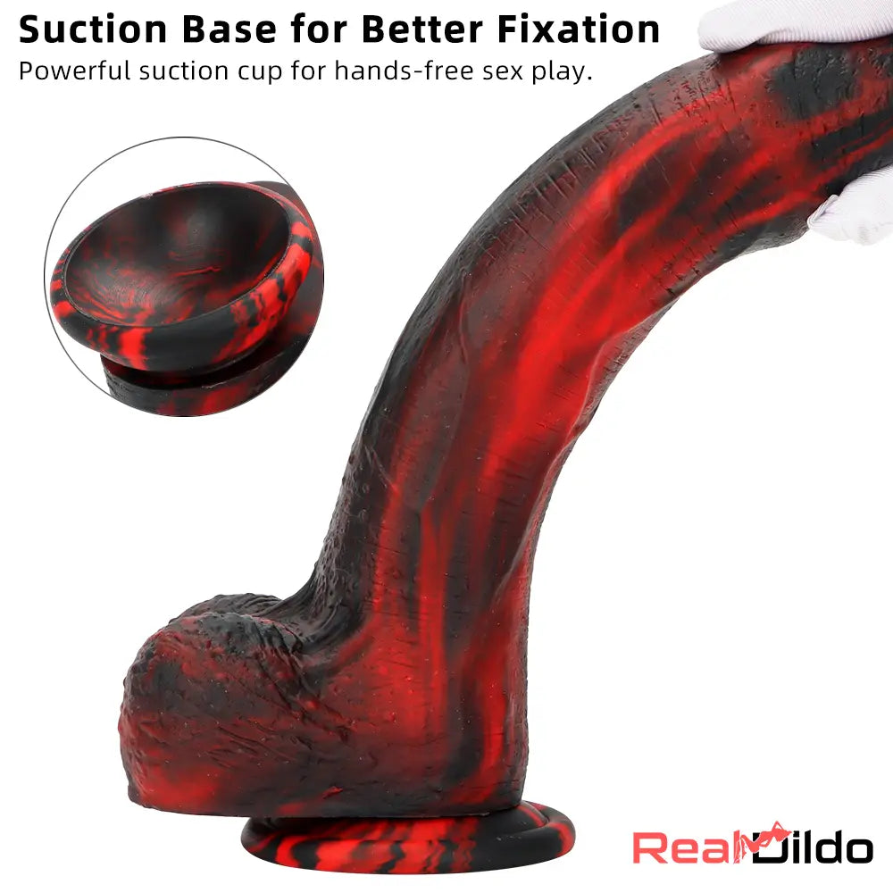 8.46in Large Uncut Silicone Soft Mixed Color Anal Dildo Adults Sex Toy Real Dildo