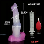 10.23in Fantasy Animal Dog Cock Knot Ejaculating Big Real Dildo Real Dildo