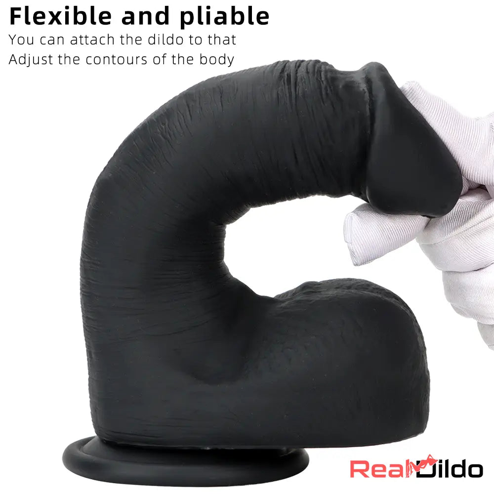 8.07in Top Quality Silicone Soft Mixed Color Dildo For Sex Toy Safety Sex Real Dildo