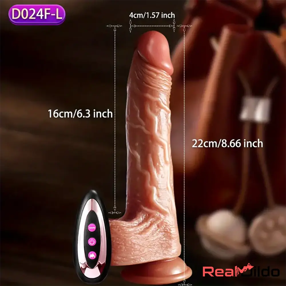 7.6in 8.66in Swing Vibrating Thrusting Big Silicone Soft Heated Auto Dildo Real Dildo