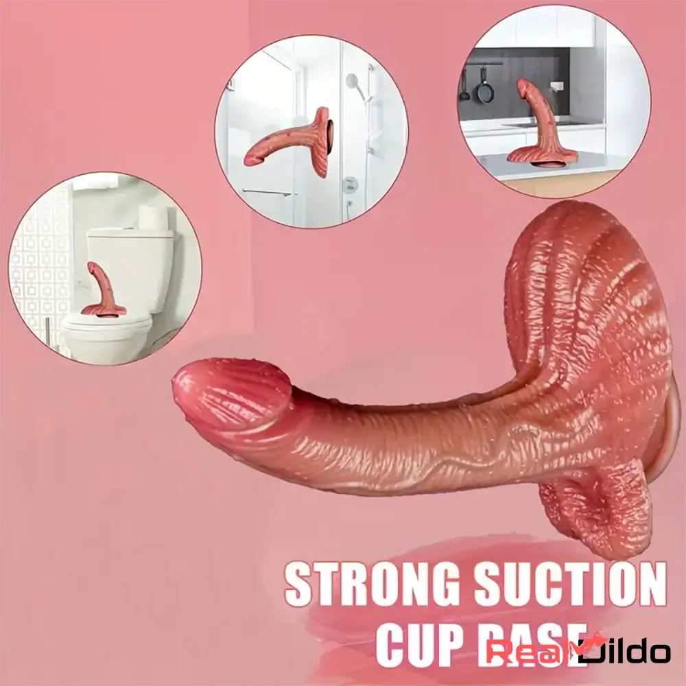 8.26in Soft Real Big Looking Silicone Women Dildo For Hand-Free Anal Play Real Dildo