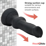 7.48in Silicone Soft Mixed Color Dog Cock Dildo For Sex Toy Orgasm Safety Real Dildo