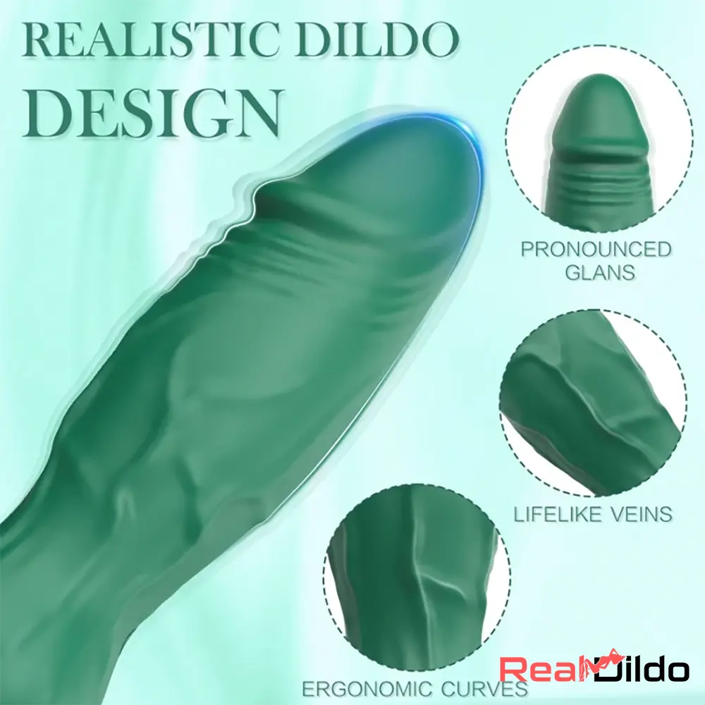 3.74in Small Automatic Vibrating Dildo With Veins Intensity Levels Stimulator Real Dildo