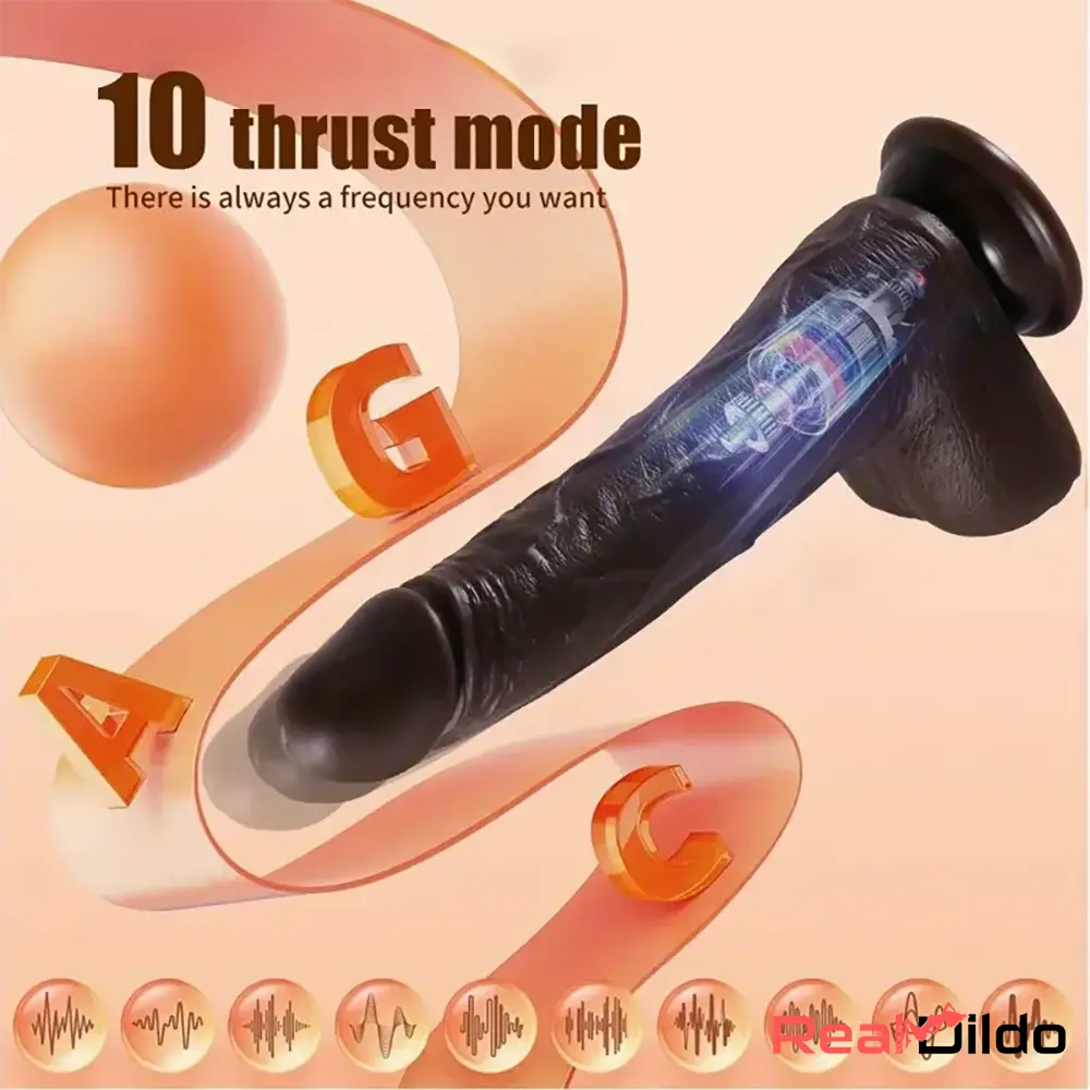8.7in Soft Big Silicone Thrusting Rotating Heating Remote Penis Auto Dildo Real Dildo