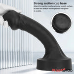 10.63in 12.6in 13.77in Silicone Big Soft Curved Black Dildo With Big Head Real Dildo