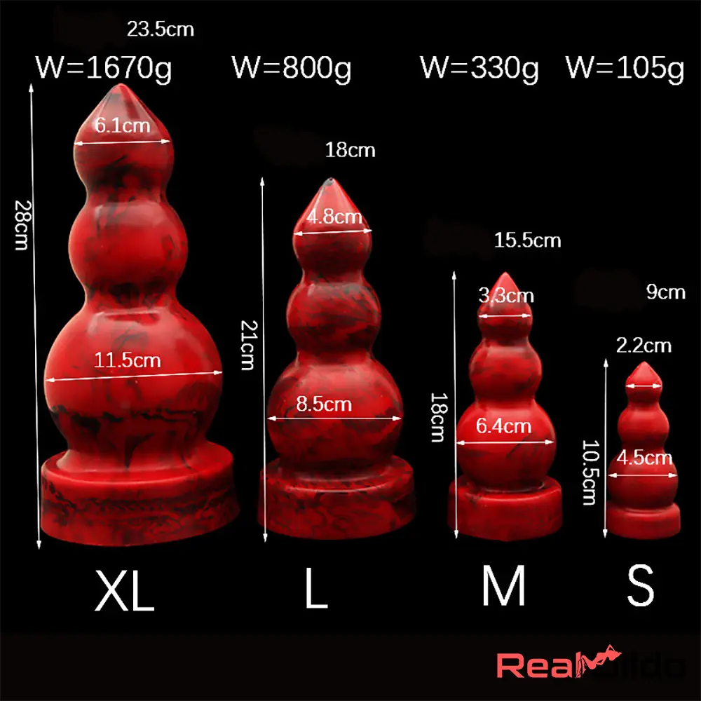 4.13in 7.09in 8.27in 11.02in Fantasy Silicone Soft Butt Plug Dildo Women Toy Real Dildo