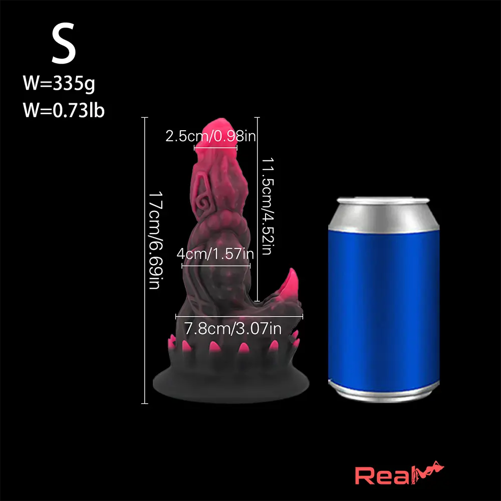 6.69in 7.87in 9.05in Fantasy Big Monster Spiked Silicone Soft Male Dildo - Real Dildo