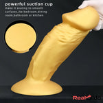 13.38in Super Long Big Silicone Soft Gold Dildo Vaginal Orgasm Masturbator Real Dildo