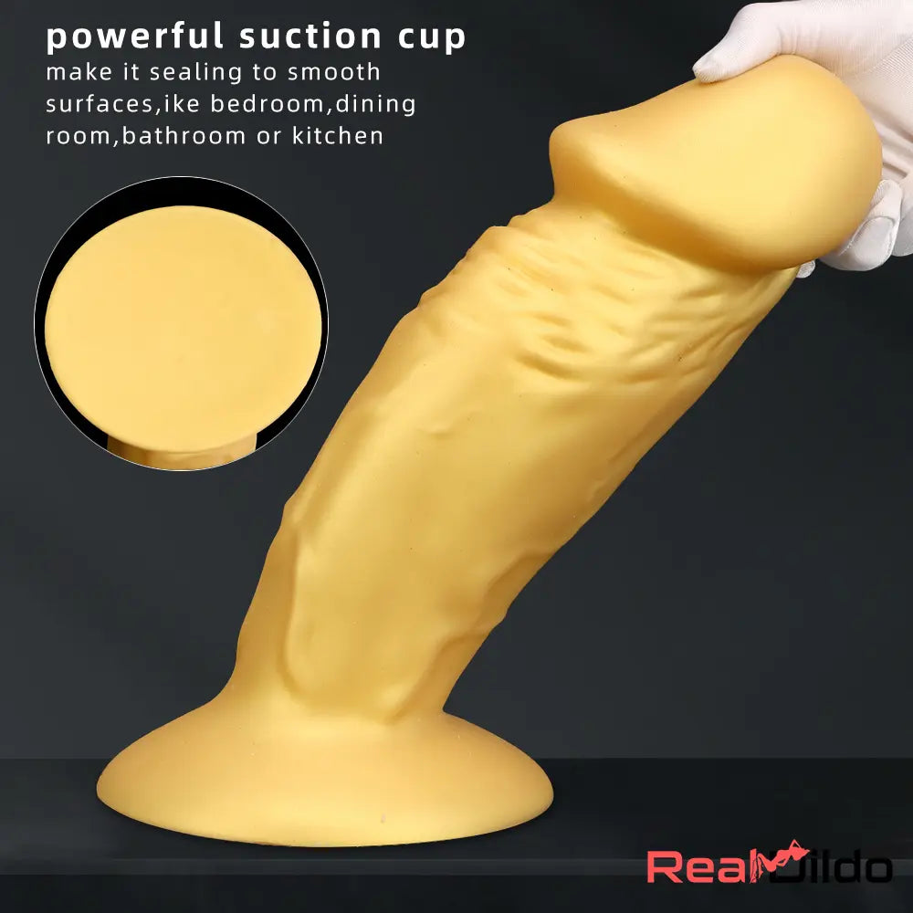 13.38in Super Long Big Silicone Soft Gold Dildo Vaginal Orgasm Masturbator Real Dildo