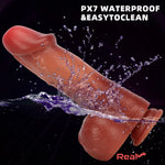 9.05in Realistic Remote Electric Heating Thrusting Vibrating Simulated Dildo Real Dildo