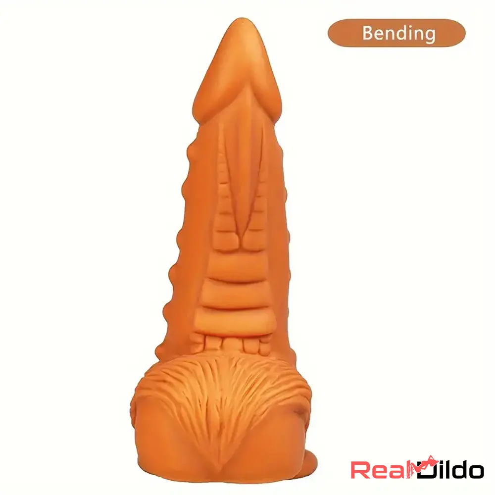 7.67in Sharp Head Spiked Silicone Soft Dildo For G-Spot Stimulation Play Real Dildo