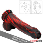 8.46in Large Uncut Silicone Soft Mixed Color Anal Dildo Adults Sex Toy Real Dildo