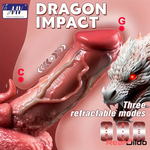 9.05in Dragon Vibrating Thrusting Big Silicone Soft Dildo Adult Cock Toy Real Dildo