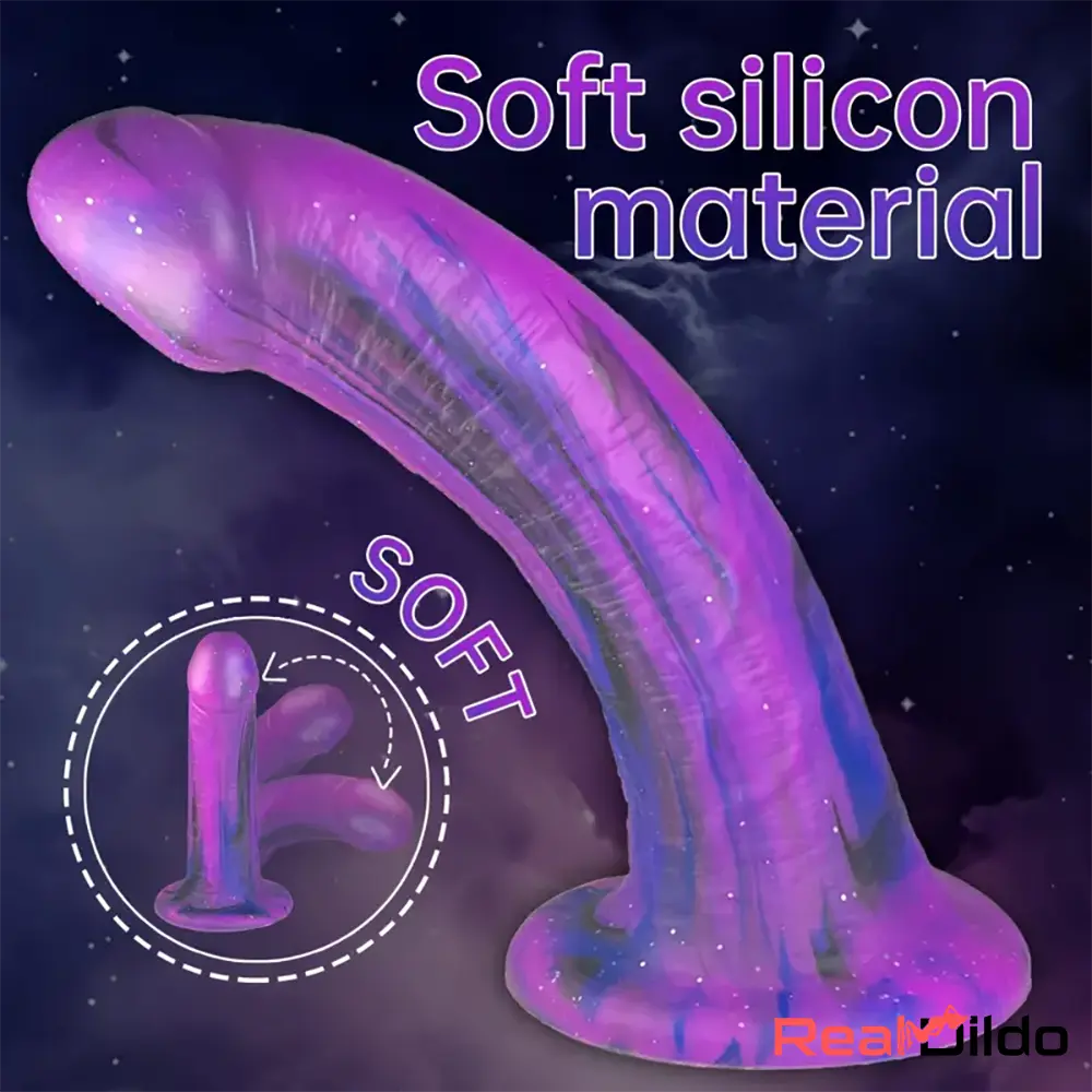 7.08in Silicone No Eggs Soft Dildo For Female Male Love Sex Toy Real Dildo