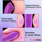 5.7in Automatic Thrusting Flapping Wearable Dildo G Spot Female Vibrator - Real Dildo