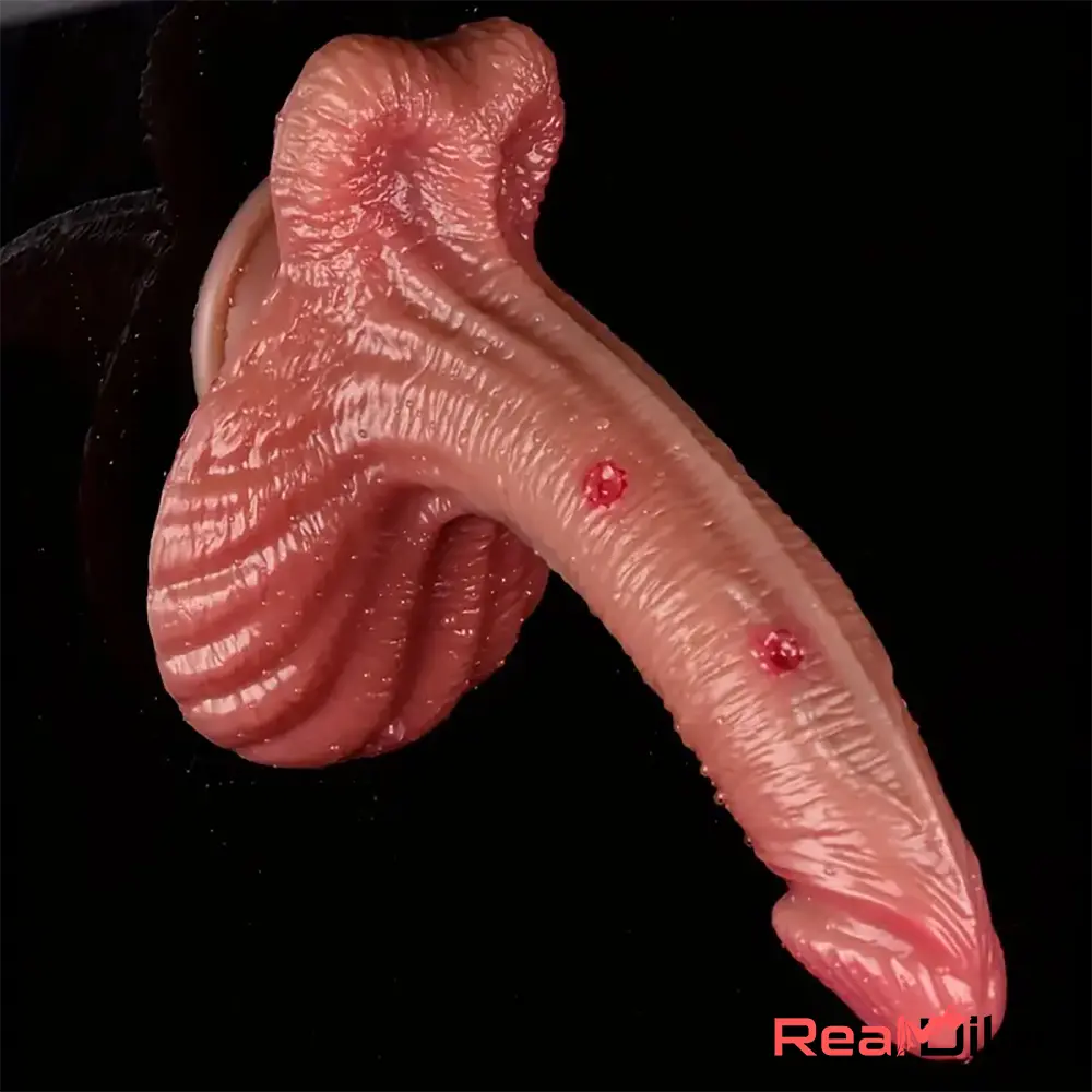 8.26in Soft Real Big Looking Silicone Women Dildo For Hand-Free Anal Play Real Dildo