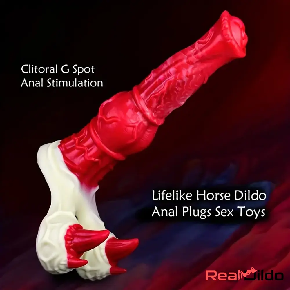 10.01in Big Animal Horse Cock Silicone Soft Cock Dildo For Anus Real Dildo