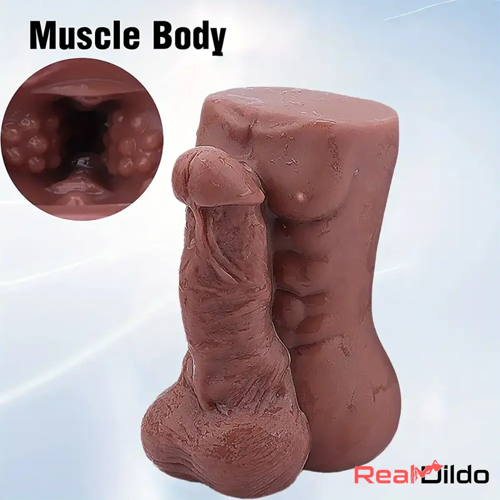 6.3in Premium 3D Real Silicone Flexible Ebony Dildo Soft Pocket Pussy Real Dildo