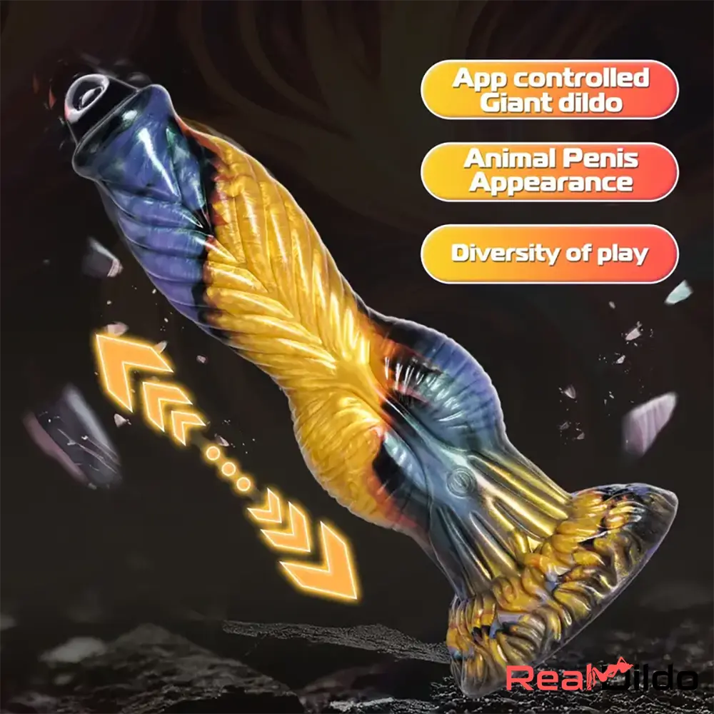 10.23in Soft Silicone Telescopic APP Control Monster Electric Dildo Real Dildo