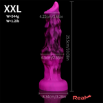 6.65in 7.63in 8.3in 9.25in 10.03in Odd Dog Knot Silicone Soft Real Dildo - Real Dildo