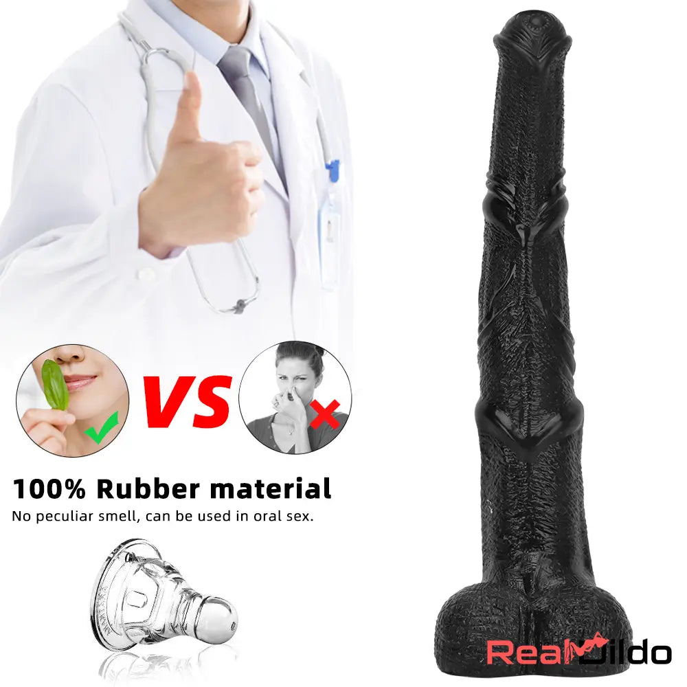 14.76in Extra Long Huge Black Soft Liquid Silicone Horse Cock Large Dildo Real Dildo