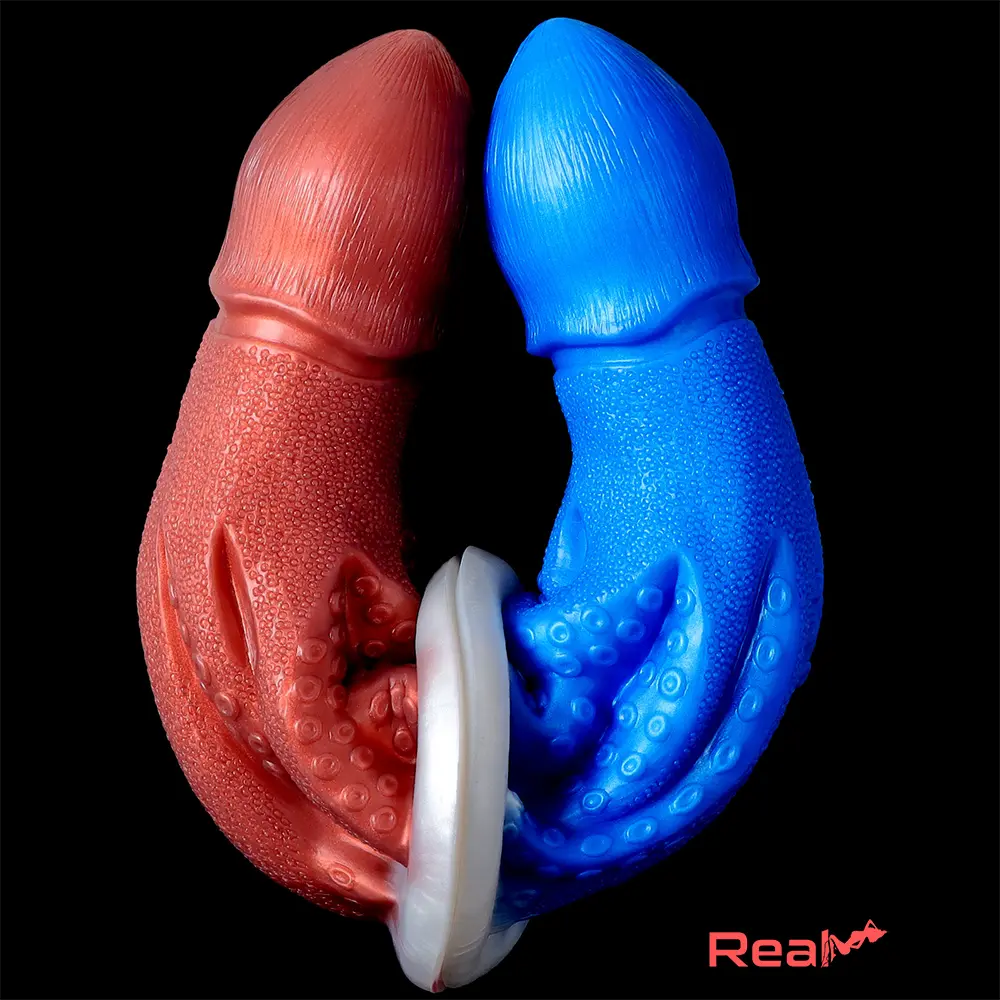 8.26in Fantasy Big Octopus Tentacle Silicone Soft Dildo Anal Masturbator Real Dildo