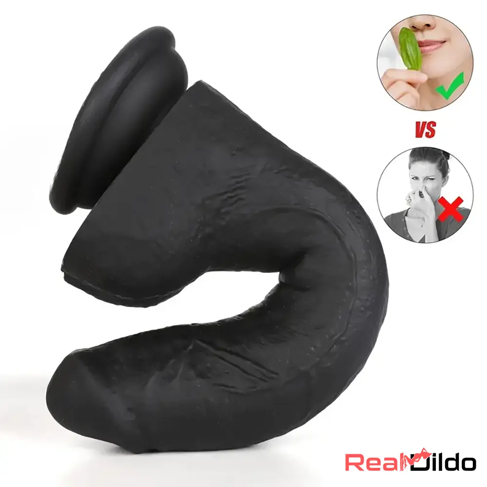 7.28in 8.27in 10.04in Soft Real Skin Ebony Big Looking Silicone G Spot Dildo Real Dildo