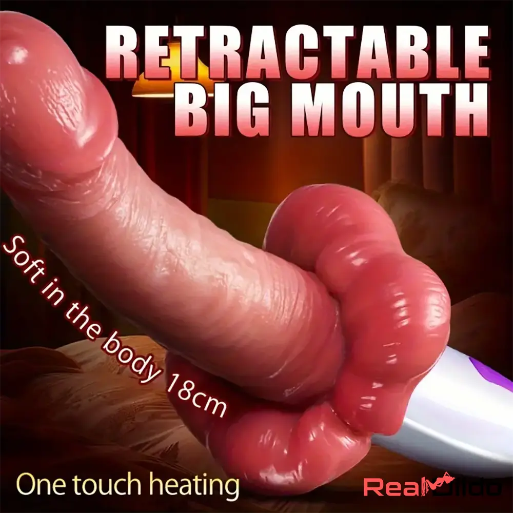 11.02in Large Vibrating Thrusting Rotation Silicone Soft Hot Dildo Real Dildo