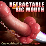 11.02in Large Vibrating Thrusting Rotation Silicone Soft Hot Dildo Real Dildo