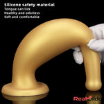 6.7in 11.41in Gold Beer Bottle Silicone Soft Big Anal Butt Plug Thick Dildo - Real Dildo